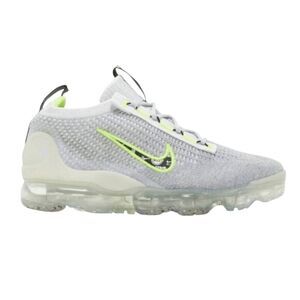 NIKE Air VaporMax 2021 Flyknit 'Wolf Grey Volt' Running Shoes Size 5.5Y/W7